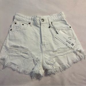 Zara White Jean Shorts